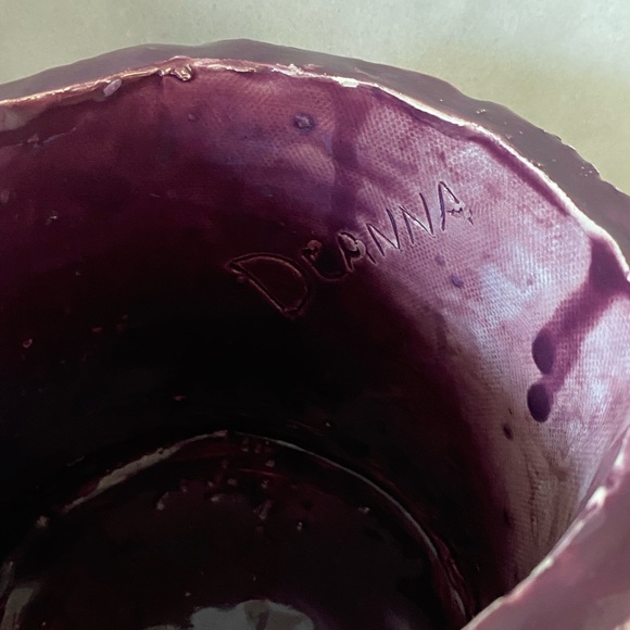 Handmade Pottery Purple Planter/Pencil Holder - Picture 5 of 8